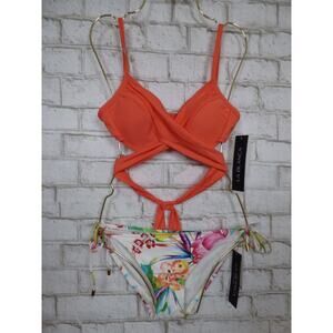 La Blanca Coral Island Goddess Top Paradise City Side Tie Bikini 4 NEW